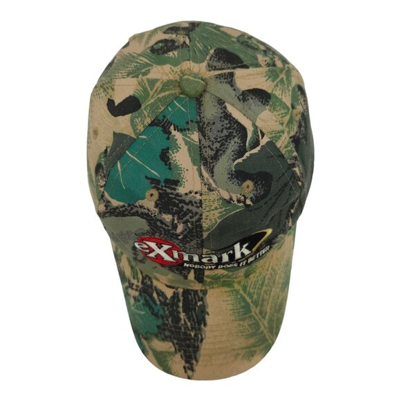 Exmark Mowers Logo Embroidered Camo Snapback Cap Trucker Hunter Ball Hat - Picture 6 of 12